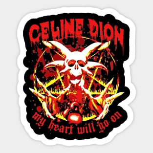 celine dion metal Sticker